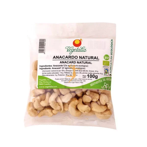 anacardos ecologicos 100gr vegetalia