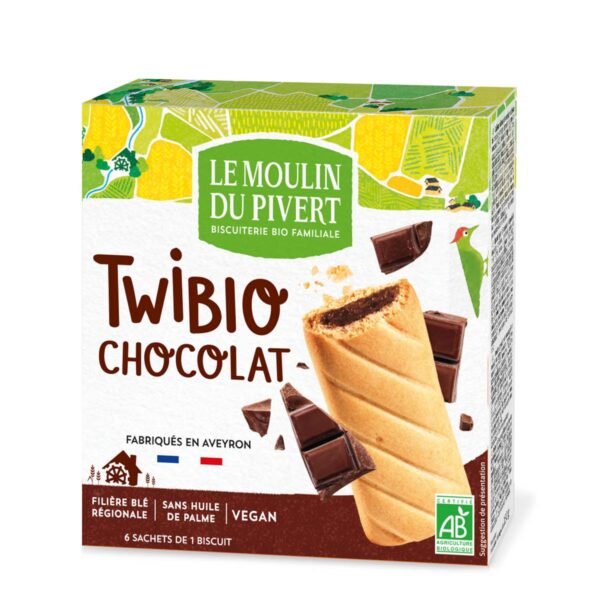 TWIBIO Chocolat Biscuits bio fourres Le Moulin du Pivert biscuiterie bio artisanale en Aveyron